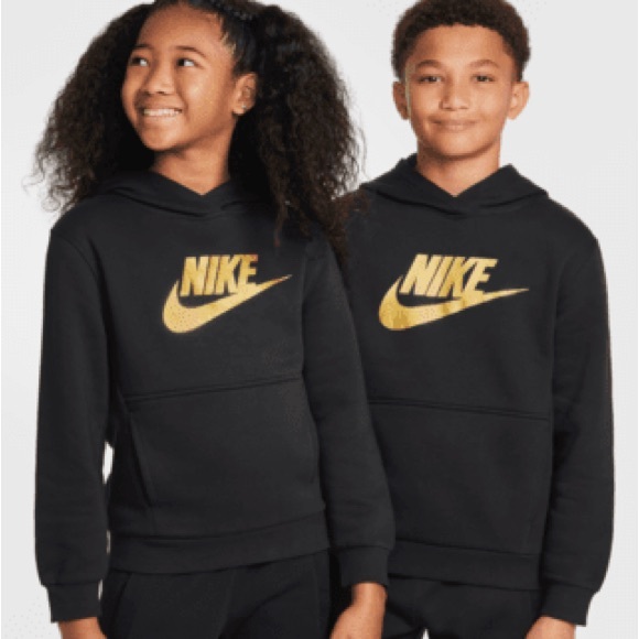 Nike Black and Gold Sweatshirt Hoodie - Picture 1 of 12